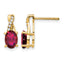 10k Created Ruby and Diamond Earrings