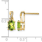 10k Peridot and Diamond Earrings