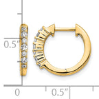 10k Diamond Hinged Hoop Earrings