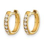 10k Diamond Hinged Hoop Earrings