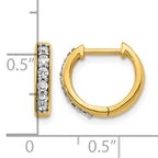 10k Diamond Hinged Hoop Earrings