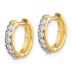 14k 1/4 carat Lab Grown Diamond VS/SI+ G+ Complete Hinged Hoop Earrings