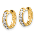 10k Diamond Hinged Hoop Earrings