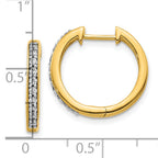 10k Diamond Hinged Hoop Earrings