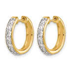 10k Diamond Hinged Hoop Earrings