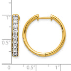 10k Diamond Hinged Hoop Earrings