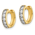 14k 1/3 carat Lab Grown Diamond VS/SI+ G+ Complete Miligrain Hinged Hoop Earrings