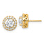 14k 2 1/2 carat Certified Lab Grown Diamond VS/SI+ G+ Complete Round Halo Post Earrings