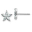 14k White Gold 5/8 carat Lab Grown Diamond VS+ F+ Complete Star Post Earrings