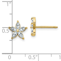14K Flower Earring Mounting (No Stone Included)s