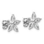 14k White Gold 2 carat Lab Grown Diamond VS+ F+ Complete Star Post Earrings