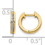 14k 1/8 carat Lab Grown Diamond VS/SI+ G+ Complete Hinged Hoop Earrings
