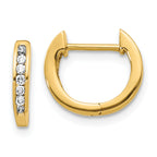 14k 1/8 carat Lab Grown Diamond VS/SI+ G+ Complete Hinged Hoop Earrings