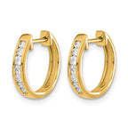 10k Diamond Hinged Hoop Earrings