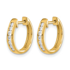 10k Diamond Hinged Hoop Earrings
