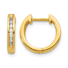 10k Diamond Hinged Hoop Earrings