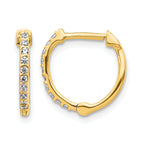 14k 1/5 carat Lab Grown Diamond VS/SI+ G+ Complete Hinged Hoop Earrings