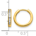 10k Diamond Hinged Hoop Earrings