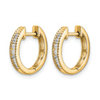 10k Diamond Hinged Hoop Earrings
