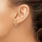 10k Diamond Hinged Hoop Earrings