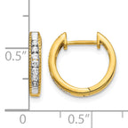 10k Diamond Hinged Hoop Earrings