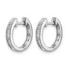 14k White Gold 1/5 carat Lab Grown Diamond VS/SI+ G+ Complete Hinged Hoop Earrings