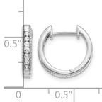 14k White Gold 1/5 carat Lab Grown Diamond VS/SI+ G+ Complete Hinged Hoop Earrings