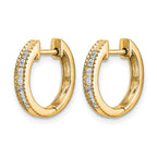 14k 1/5 carat Lab Grown Diamond VS/SI+ G+ Complete Hinged Hoop Earrings