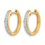 10k Diamond Complete Hinged Hoop Earrings