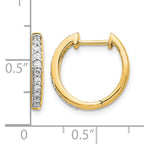 10k Diamond Complete Hinged Hoop Earrings