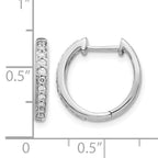 14k White Gold 1/4 carat Lab Grown Diamond VS/SI+ G+ Complete Hinged Hoop Earrings