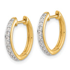 14k 1/4 carat Lab Grown Diamond VS/SI+ G+ Complete Hinged Hoop Earrings