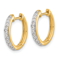 14k 1/4 carat Lab Grown Diamond VS/SI+ G+ Complete Hinged Hoop Earrings
