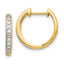 14k 1/4 carat Lab Grown Diamond VS/SI+ G+ Complete Hinged Hoop Earrings