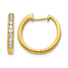 14k 1/2 carat Lab Grown Diamond VS/SI+ G+ Complete Hinged Hoop Earrings