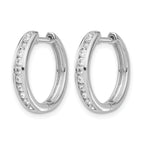 14k White Gold 3/8 carat Lab Grown Diamond VS/SI+ G+ Complete Hinged Hoop Earrings