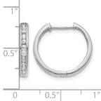 14k White Gold 3/8 carat Lab Grown Diamond VS/SI+ G+ Complete Hinged Hoop Earrings