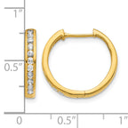 14k 3/8 carat Lab Grown Diamond VS/SI+ G+ Complete Hinged Hoop Earrings