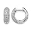 10k White Gold Diamond Hinged Hoop Earrings