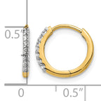 10k Diamond Hinged Hoop Earrings