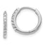 14k White Gold 1/8 carat Lab Grown Diamond VS/SI+ G+ Complete Hinged Hoop Earrings