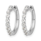10K White Gold 1/3 ct Lab-Created Diamond VS/SI+ G+ Hoop Earrings