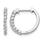 10K White Gold 1/3 ct Lab-Created Diamond VS/SI+ G+ Hoop Earrings