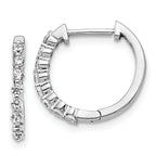 14k White Gold 1/3 carat Lab Grown Diamond VS/SI+ G+ Complete Hinged Hoop Earrings