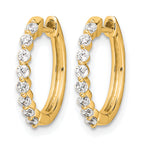 10K Yellow Gold 1/3 ct Lab-Created Diamond VS/SI+ G+ Hoop Earrings