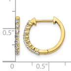 10K Yellow Gold 1/3 ct Lab-Created Diamond VS/SI+ G+ Hoop Earrings