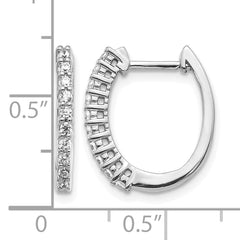 14k White Gold 1/3 carat Lab Grown Diamond VS/SI+ G+ Complete Hinged Hoop Earrings