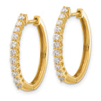 14k 3/4 carat Lab Grown Diamond VS/SI+ G+ Complete Hinged Hoop Earrings