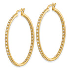14k 7/8 carat Lab Grown Diamond VS/SI+ G+ Complete In and Out Hoop Earrings