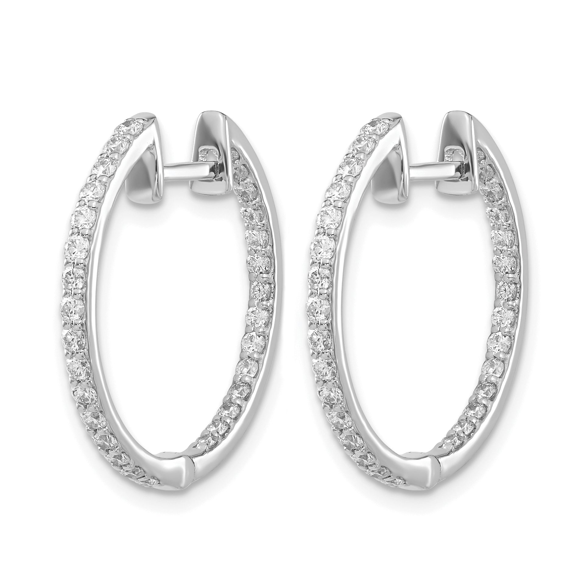14kw Lab Grown Dia. VS/SI+ G+ Hoop Earrings Secondary image